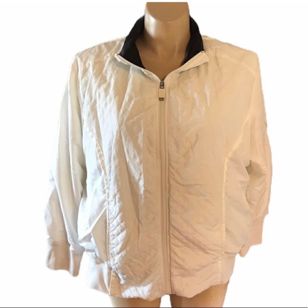 Kim Rogers 2X White Jacket With Pockets
